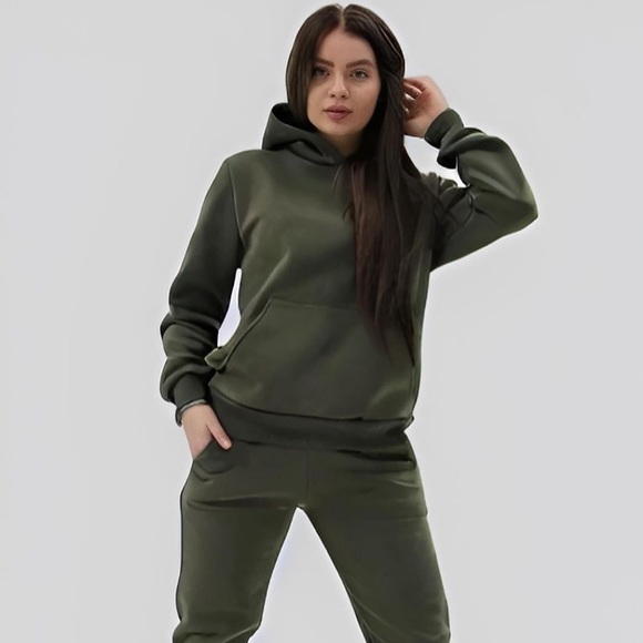 NEW Hoodie & Joggers winter set ❄️ Fleece model. 90% premium Turkish cotton. - Picture 1 of 4